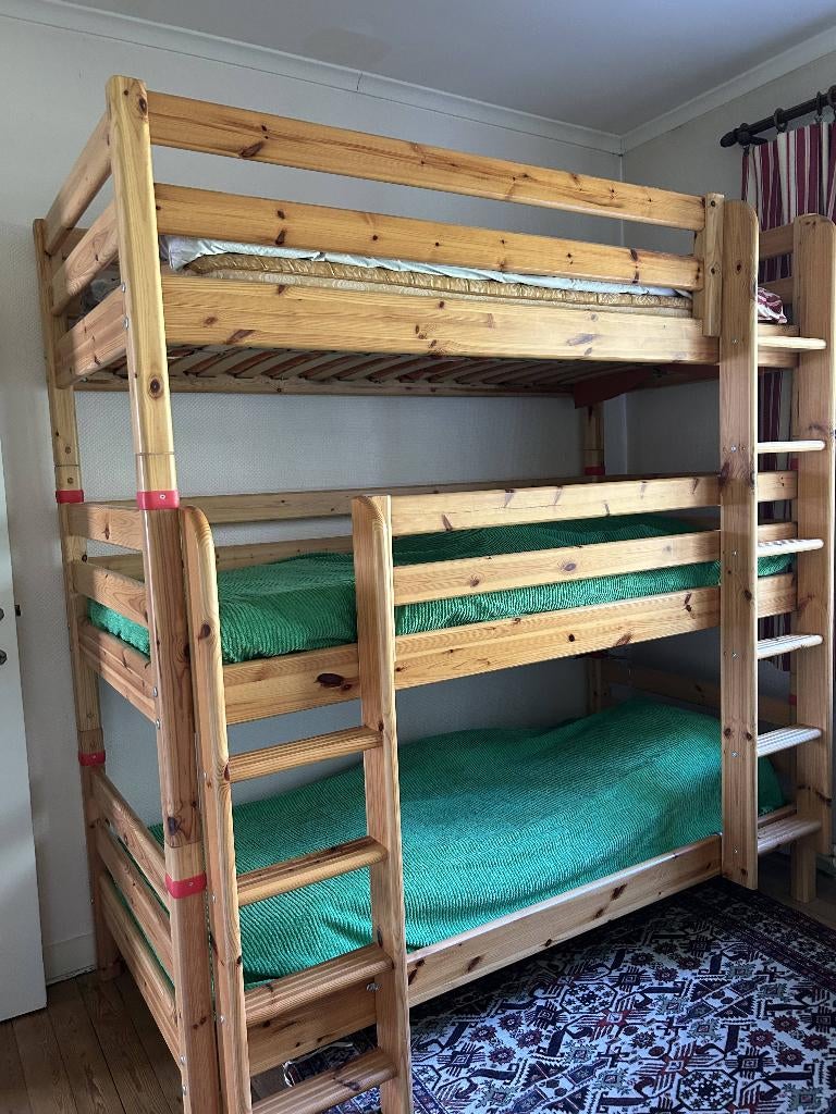 Lit superposé Flexa triple, Kinderen en Baby's, Kinderkamer | Stapelbedden en Hoogslapers, Zo goed als nieuw, Stapelbed, Ophalen