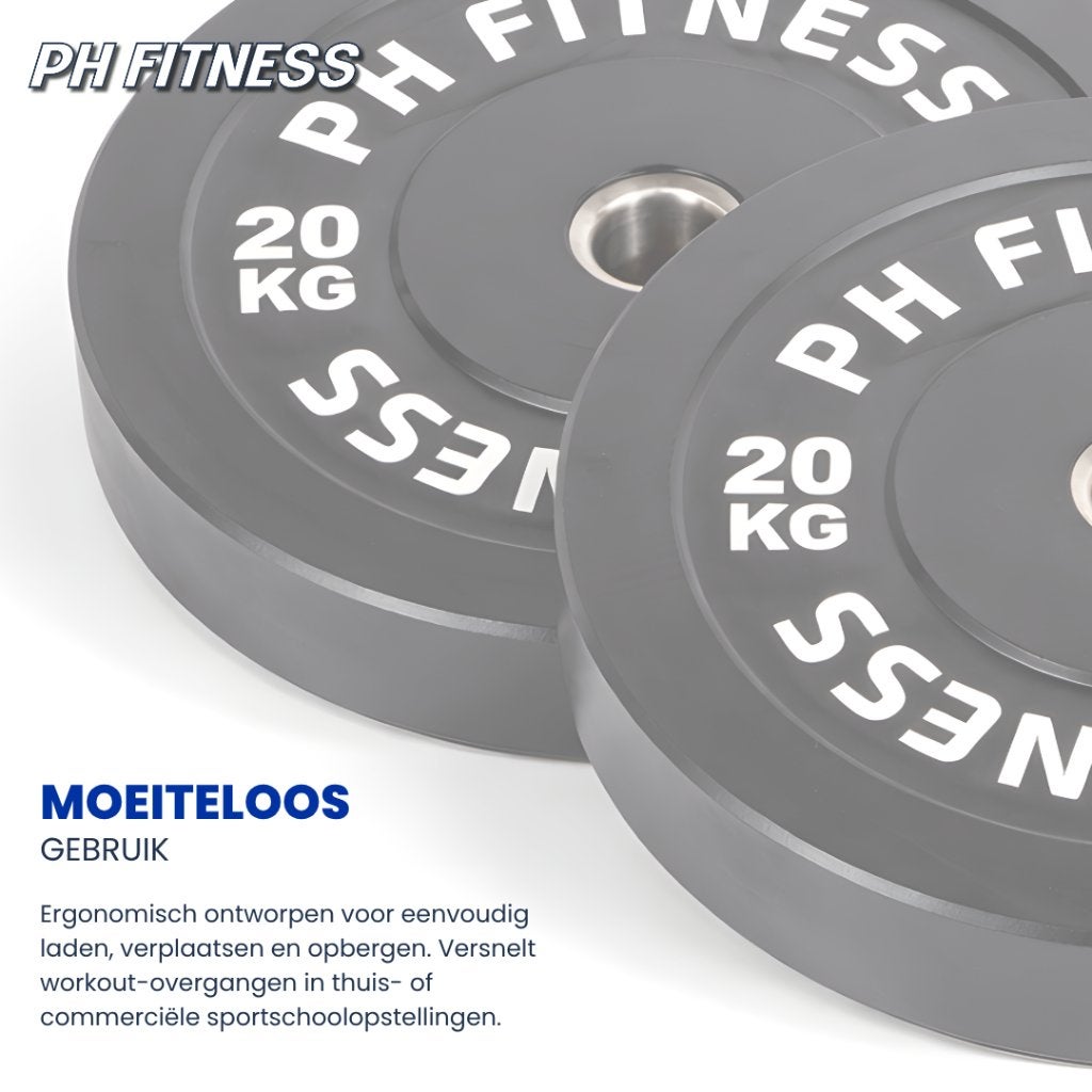 PH Fitness Bumper Plates - 100+ KG Multi Sets - €1,90 per KG, Sports & Fitness, Enlèvement ou Envoi, Neuf, Bras