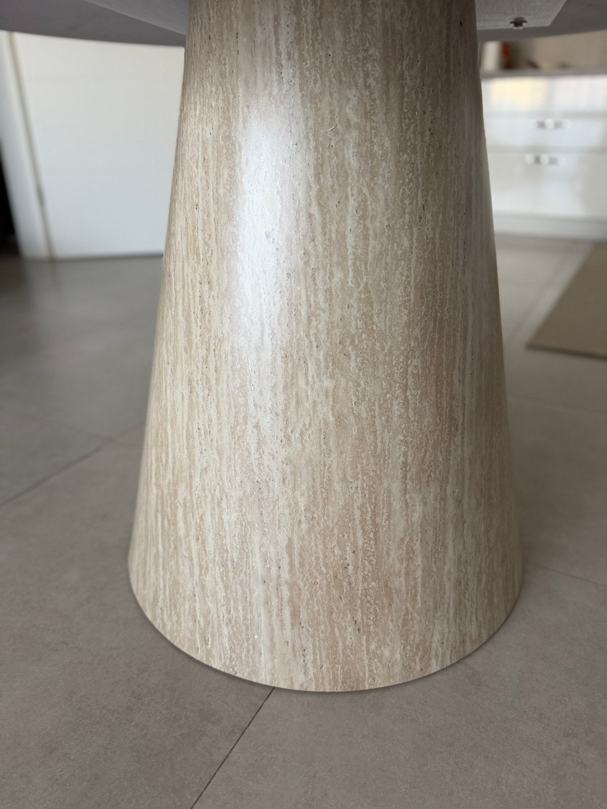 NIEUWE ronde eettafel – Luxe Travertin Look | 120 cm, Ophalen, Nieuw