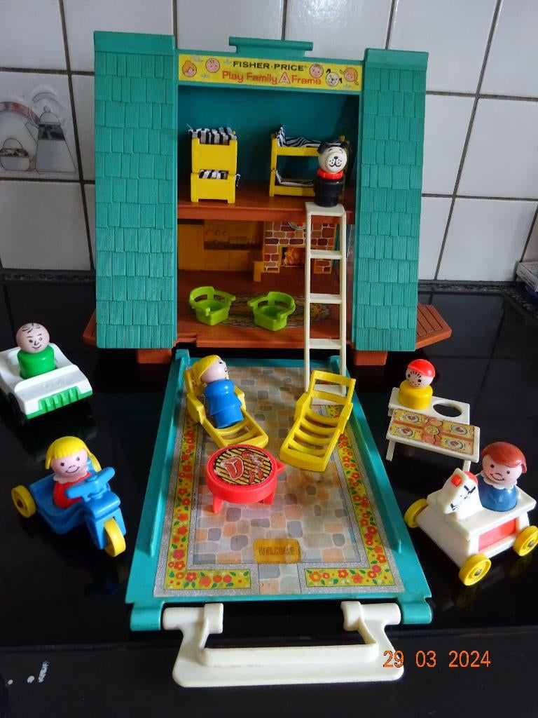 Fisher Price,Play Family A Frame House ,vakantiehuis*VINTAGE, Ophalen of Verzenden