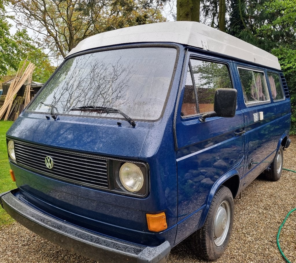 Volkswagen t3 bus benzine 1980 net hefdak, Caravanes & Camping, Jusqu'à 4, Volkswagen, Toit relevable, Particulier