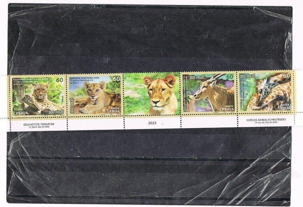 SERVIE: FAUNA-REEKS IN STRIP VAN 5 POSTFRIS-2025, Postzegels en Munten, Postzegels | Thematische zegels, Ophalen of Verzenden