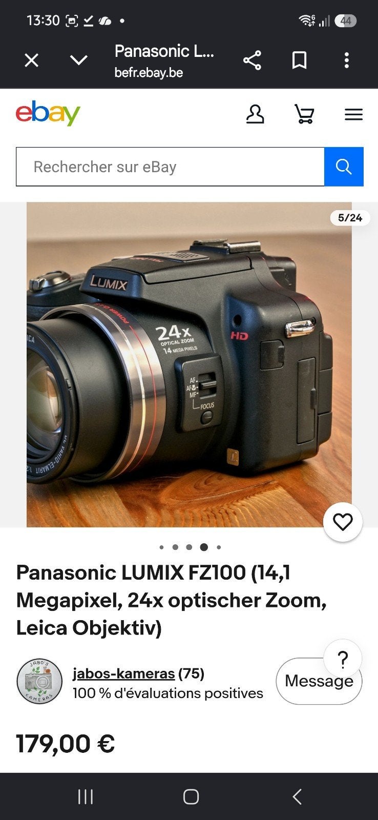 Lumix FZ100 FHD  Neuf, Enlèvement, Comme neuf, Batterie