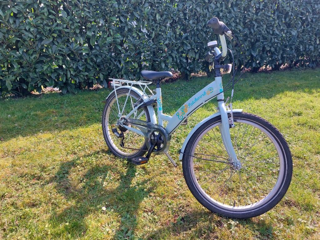 Fiets meisje appelblauwzeegroen-oranje, Ophalen, Gebruikt, 16 tot 20 inch