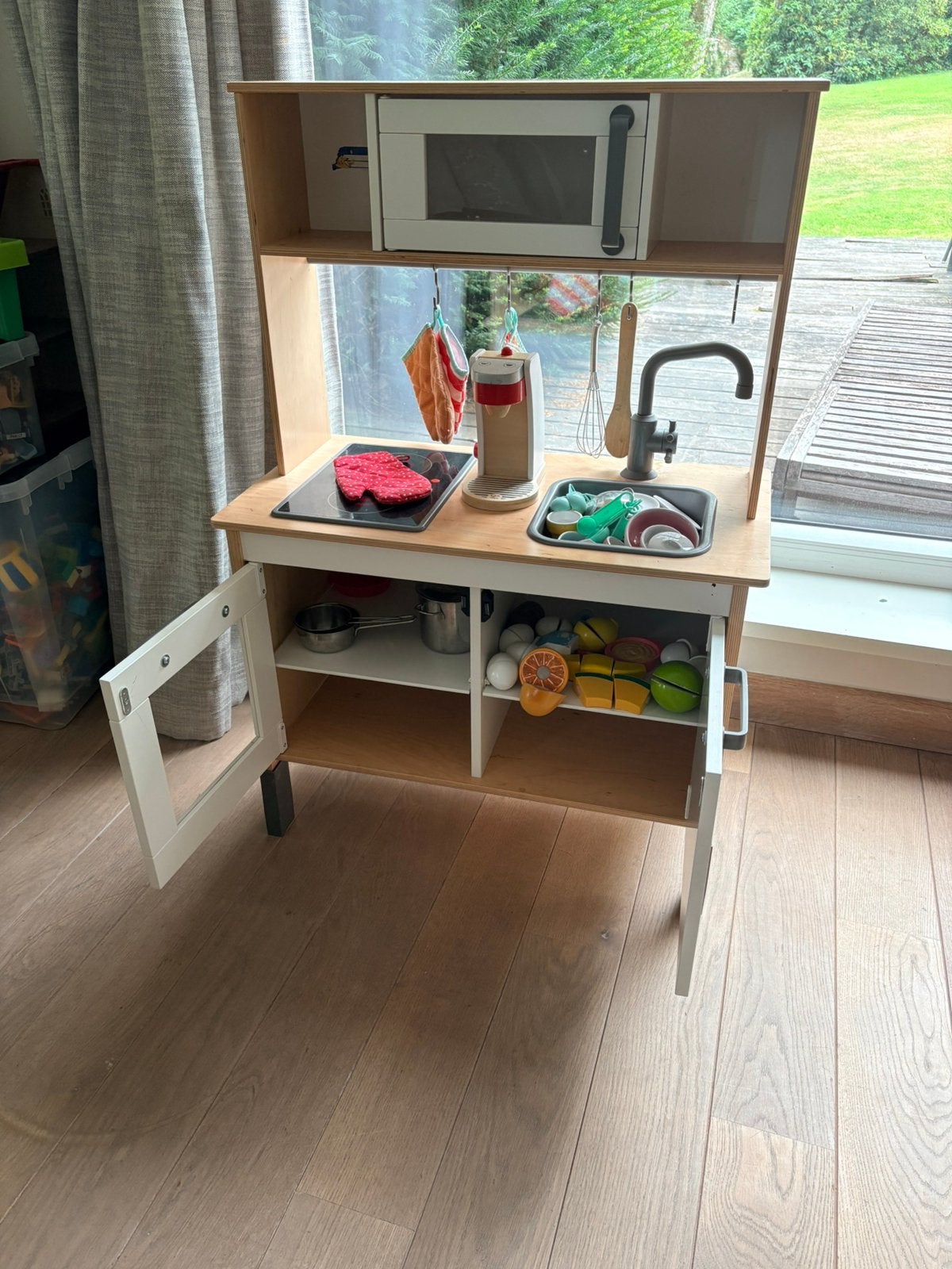 Mini Cuisine en bois ikea Duktig avec accesoires, Enlèvement, Utilisé, Bois, Jouer à la cuisine