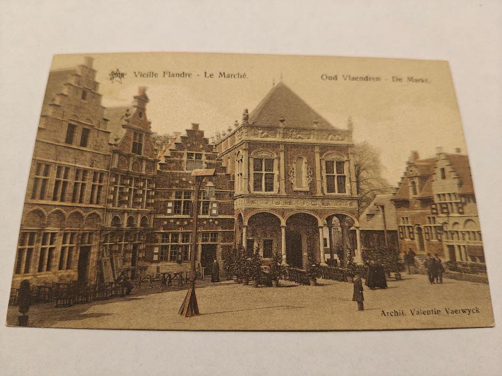Postkaart Oud Vlaanderen expo 1913 Gand Gent De markt, Verzamelen, Ophalen of Verzenden, Voor 1920, Ongelopen, Oost-Vlaanderen
