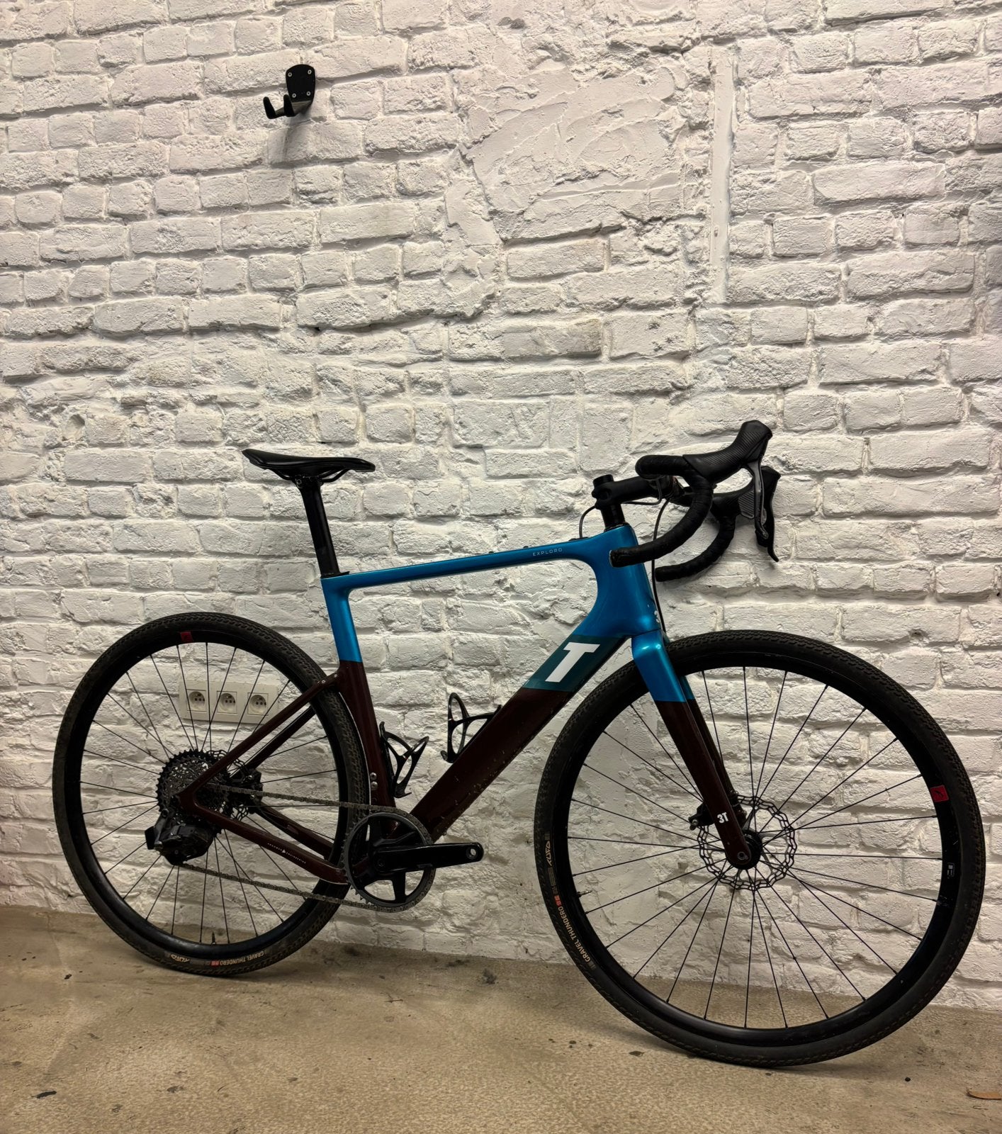 3T RaceMax 1x12 Rival AXS 56 (Blue-Brown) met powermeter, Fietsen en Brommers, Fietsen | Racefietsen, Ophalen, Zo goed als nieuw