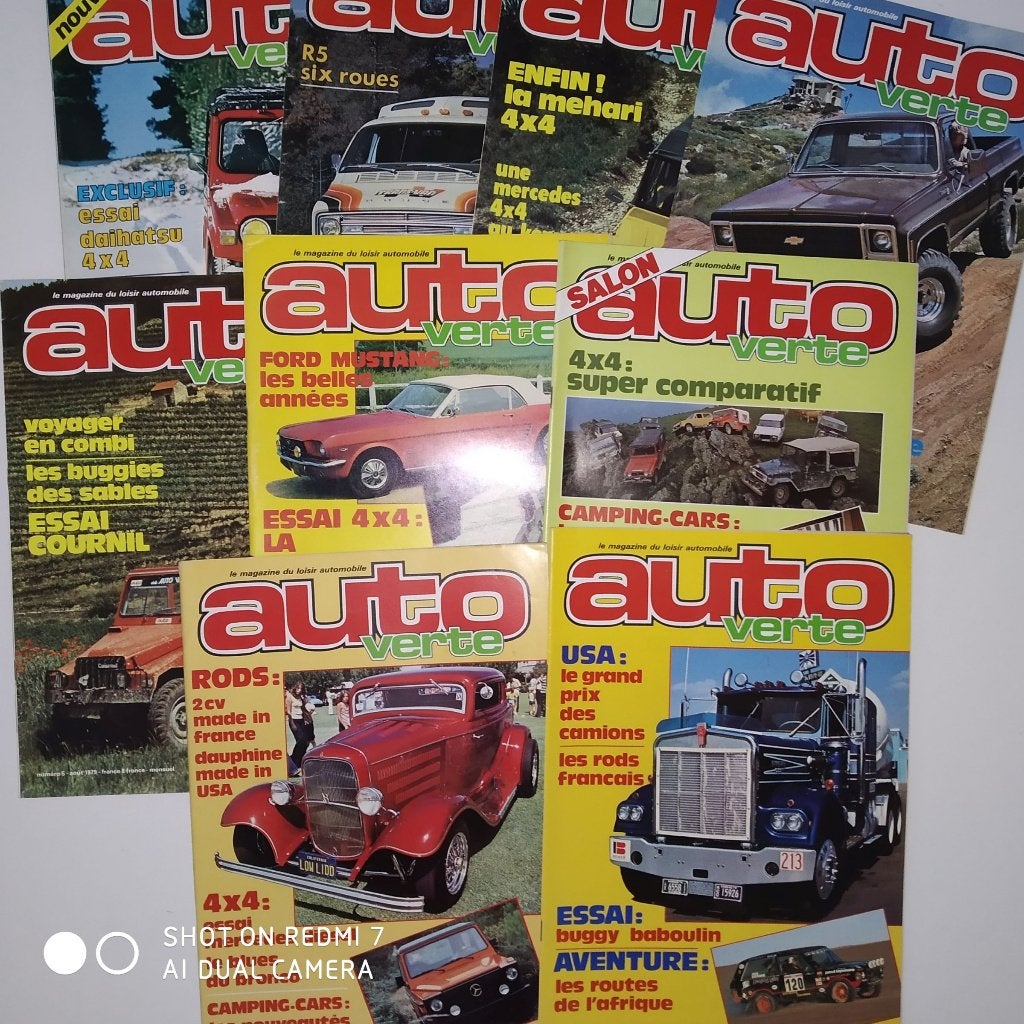 AUTO VERTE 1979 lot 1-2-3-4-5-6-7-8-9, Enlèvement ou Envoi, Utilisé, Sports et Loisirs