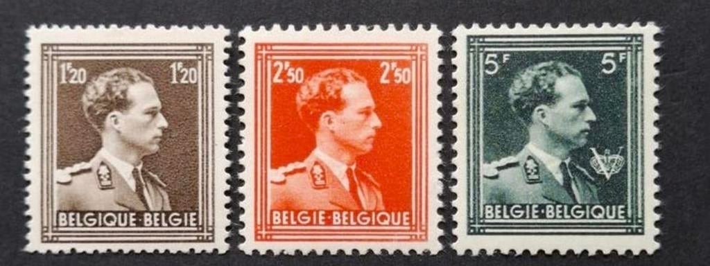 Belgique : COB 1005/07 ** Col ouvert 1956., Sans timbre, Neuf, Enlèvement ou Envoi, Non oblitéré