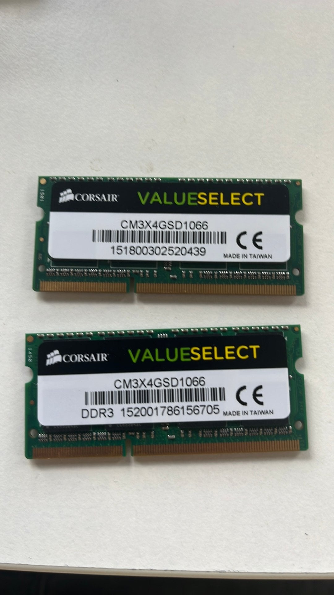 2 stuks DDR3 geheugen 4GB elk, Computers en Software, RAM geheugen, DDR3, Ophalen of Verzenden, Zo goed als nieuw, Laptop