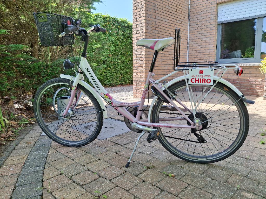 Meisjesfiets 24inch (8-12 jaar) 6 versnellingen, Ophalen, Velgrem, Versnellingen, Gebruikt