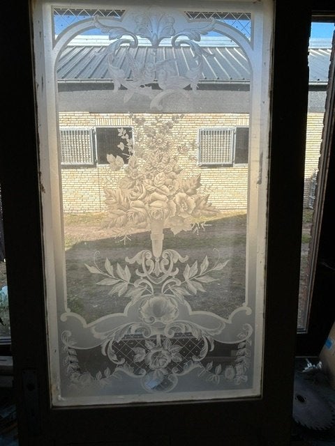 zeer mooi glas in binnendeur, Doe-het-zelf en Bouw, Ophalen, Gebruikt