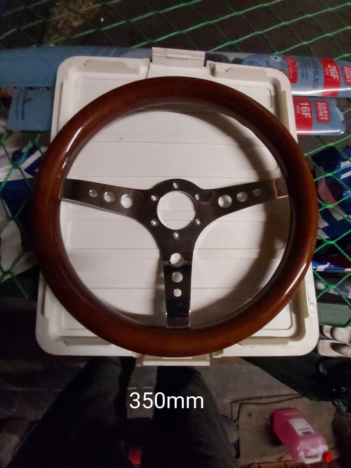 Volant sport en bois 350 mm, Autos : Pièces & Accessoires, Enlèvement, Neuf, Pièces universelles