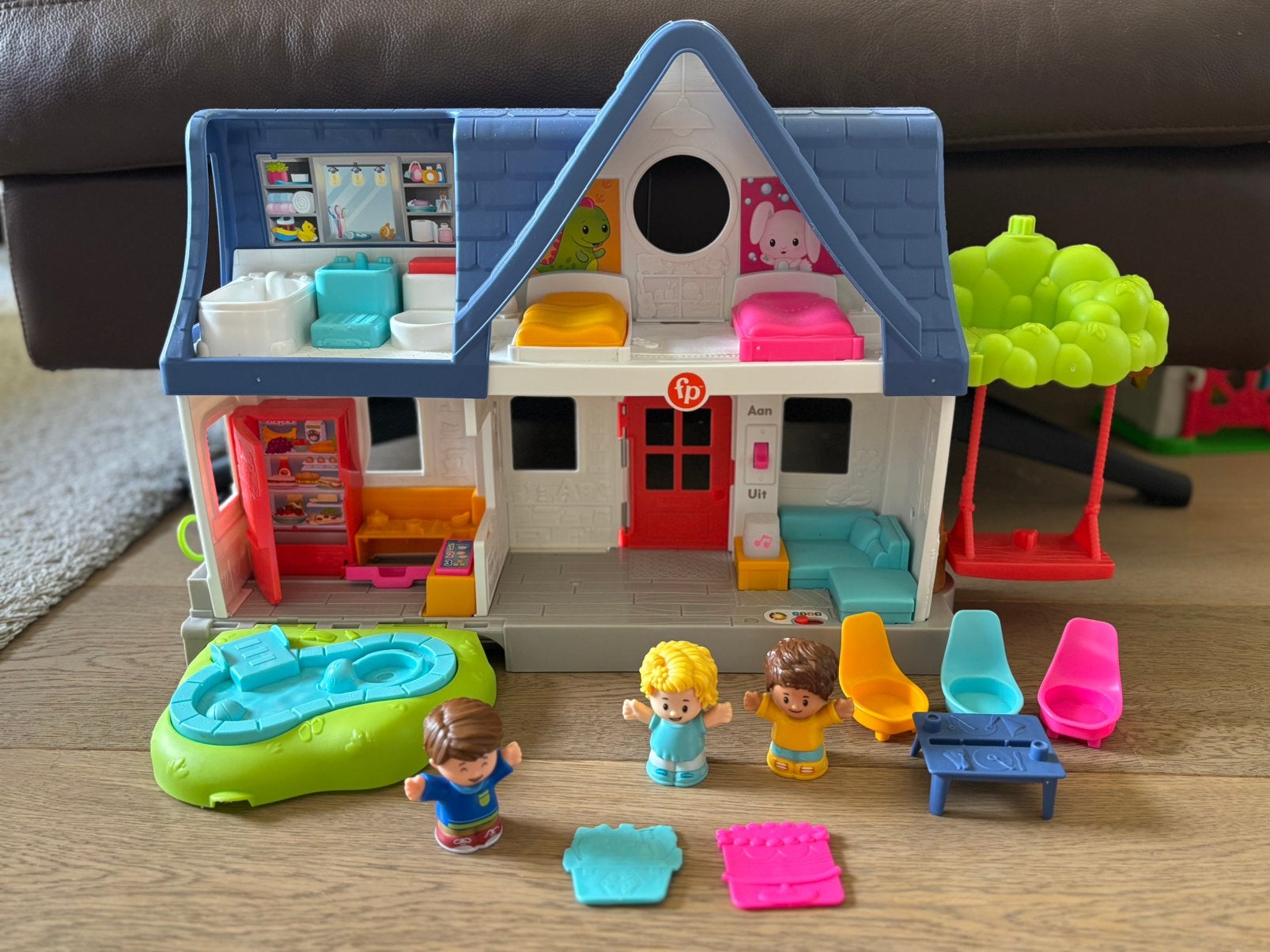 Fisher-Price Little People Speelhuis, Ophalen, Zo goed als nieuw, Met geluid