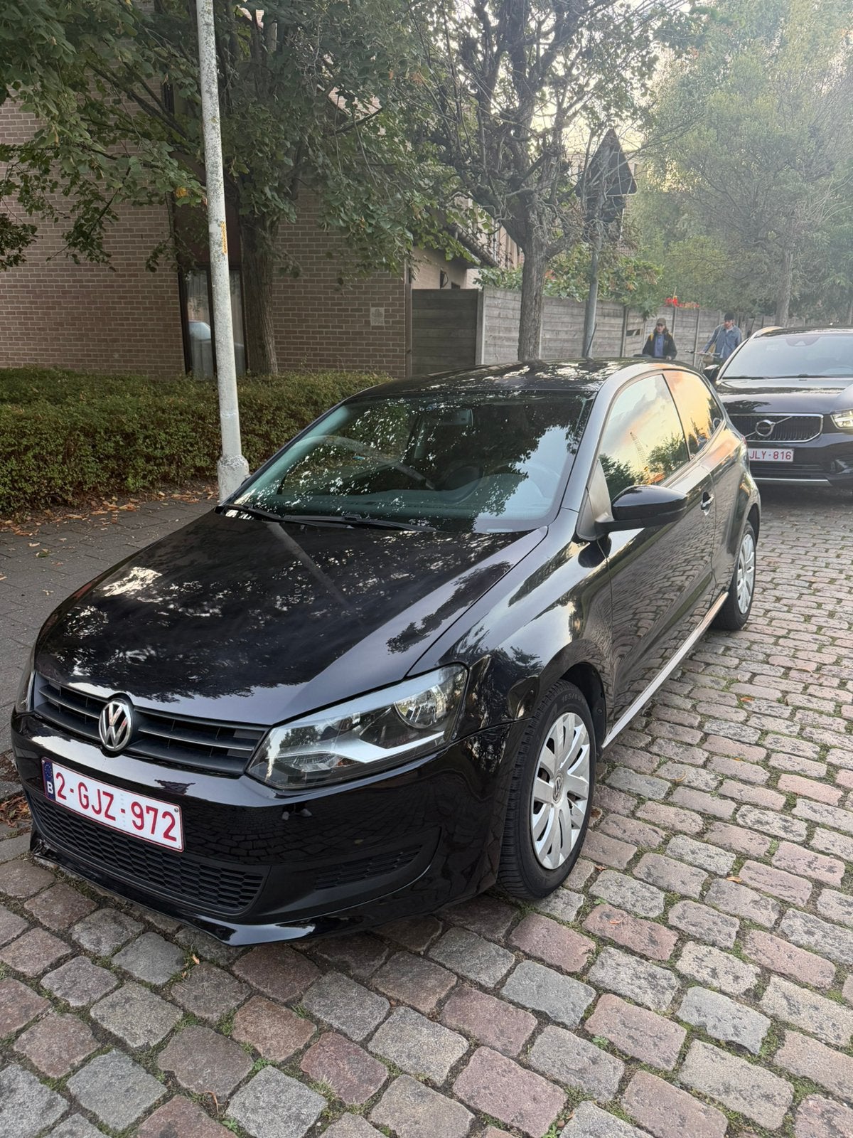 Volkswagen Polo 6R 2010, Auto's, Volkswagen, Euro 5, Stof, Zwart, Zwart