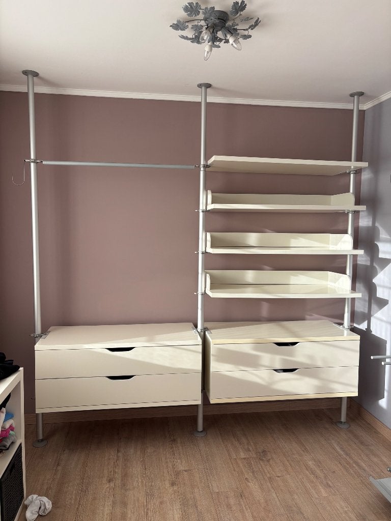 Penderie étagère blanche avec tiroirs  IKEA  pour vêtement, Enlèvement, Utilisé