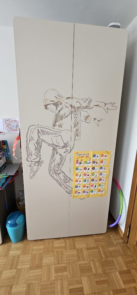 Ensemble chambre ado (bibliothèque + armoire + bureau), Enlèvement, Utilisé