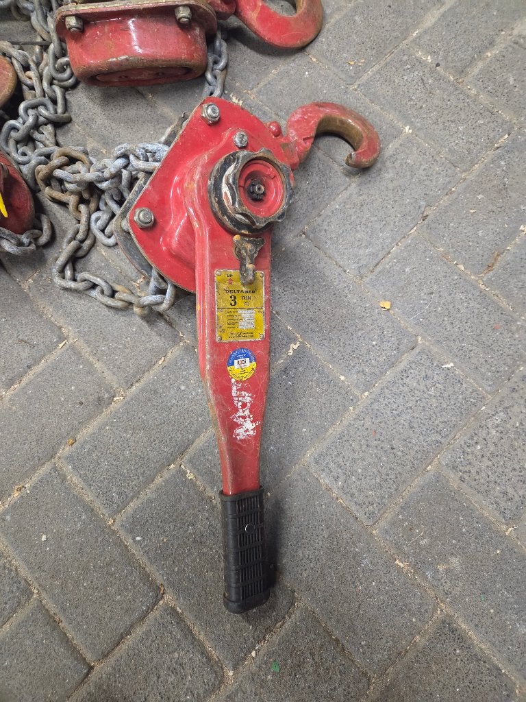 2 x 3 ton rateltakel, Ophalen, Zo goed als nieuw