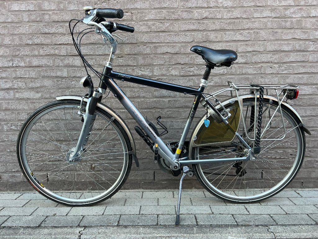 Fiets, Fietsen en Brommers, Fietsen | Heren | Herenfietsen, Gebruikt, Velgrem, Versnellingen, 49 tot 53 cm