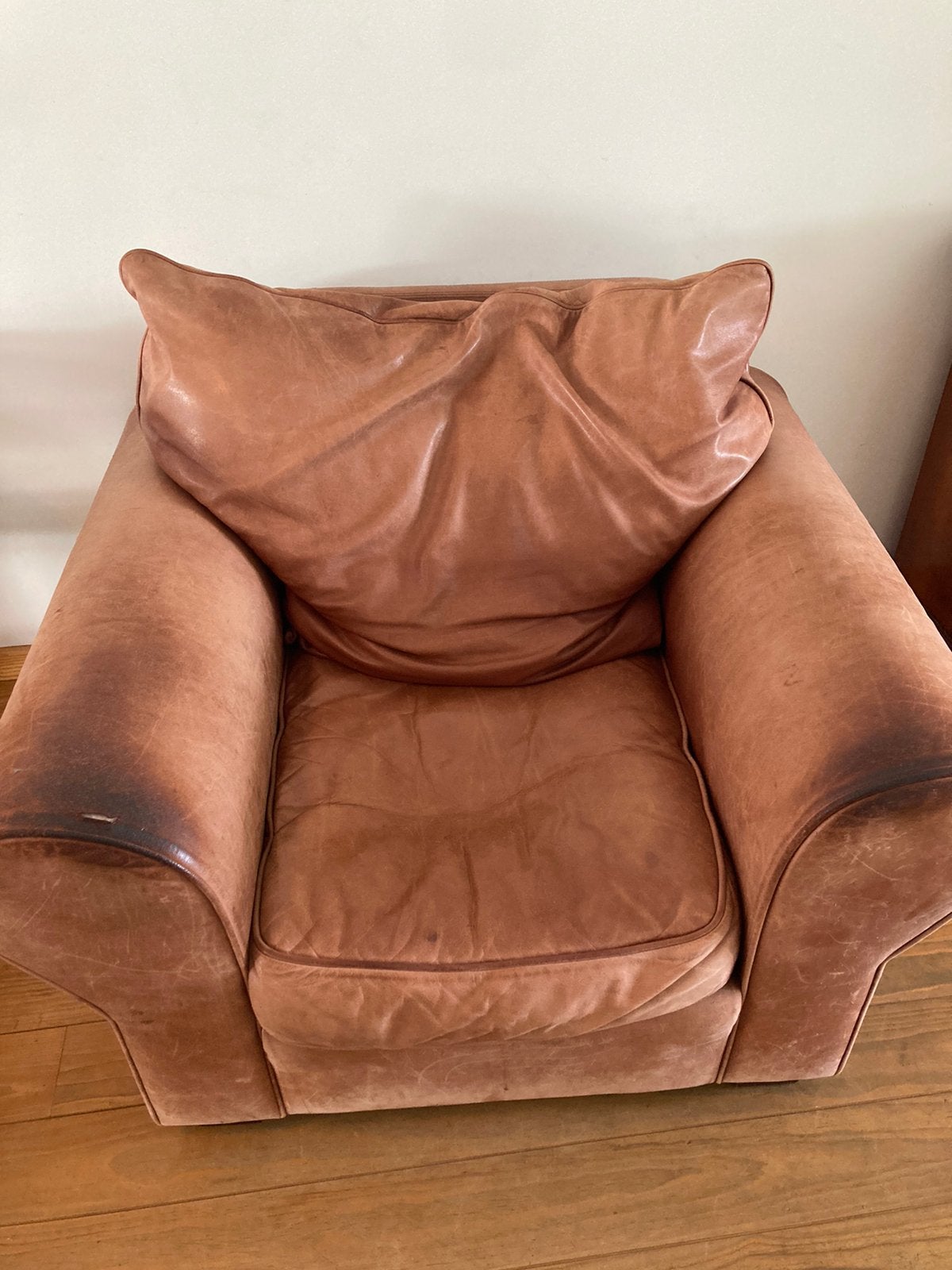 Super beau siège en cuir, Maison & Meubles, 75 à 100 cm, Enlèvement, Utilisé, Cuir