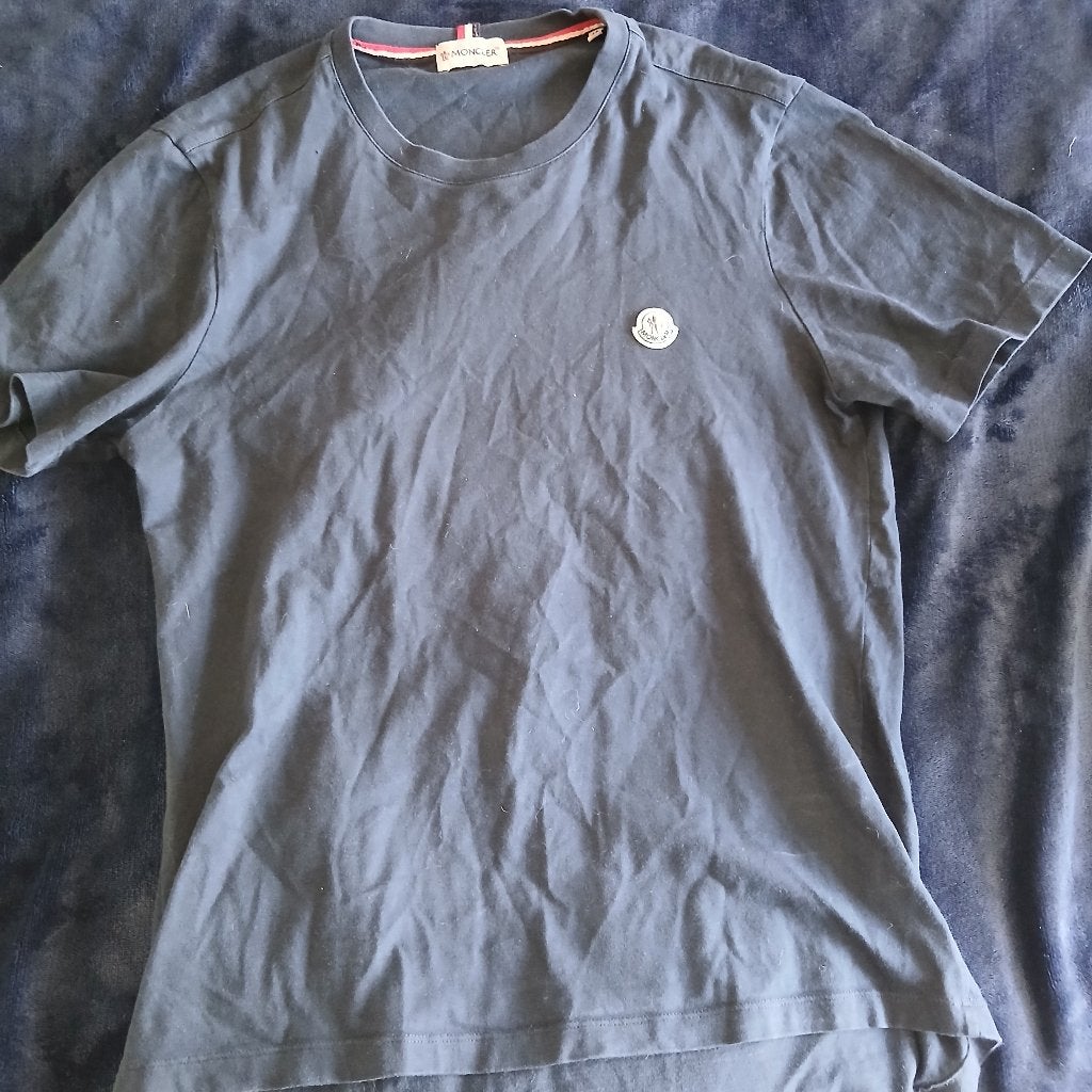 Moncler T-shirt, Kleding | Heren, T-shirts, Ophalen, Moncler, Blauw, Zo goed als nieuw