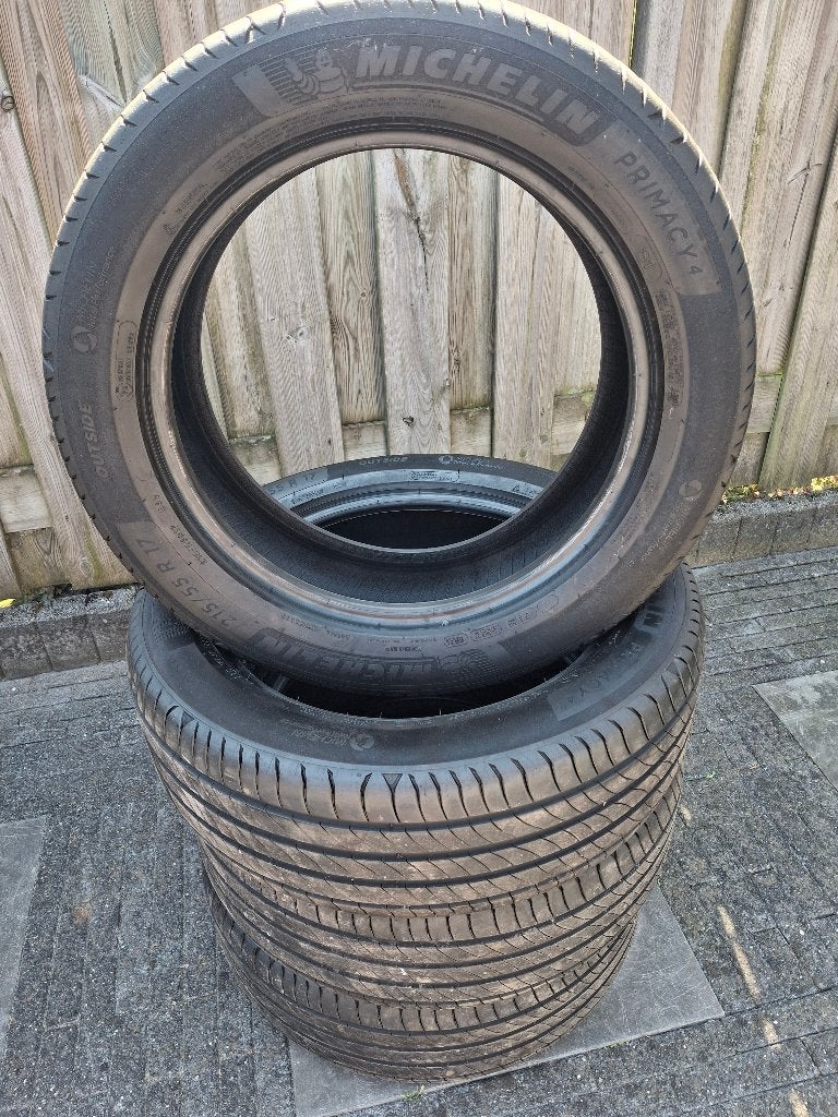 17 inch 4x michelin primacy 4 zomerbanden, Autos : Pièces & Accessoires, Pneus & Jantes, Pneus et Jantes, 215 mm, Véhicule de tourisme