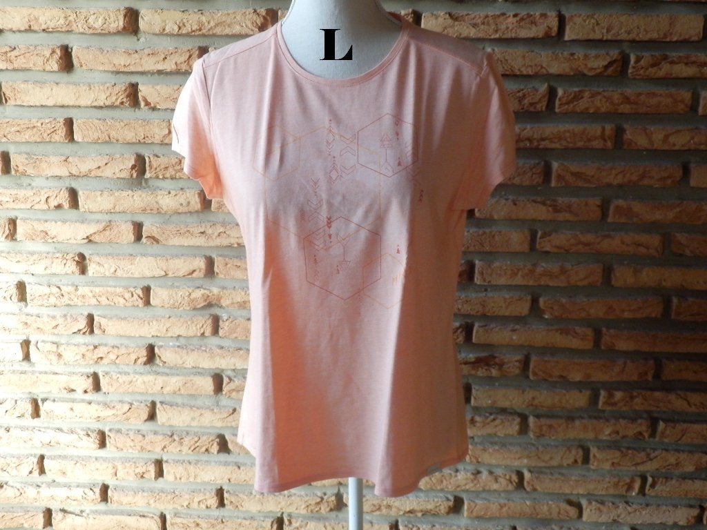 (151) - tee shirt femme t.L rose - decathlon -, Kleding | Dames, T-shirts, Maat 38/40 (M), Ophalen of Verzenden, Zo goed als nieuw