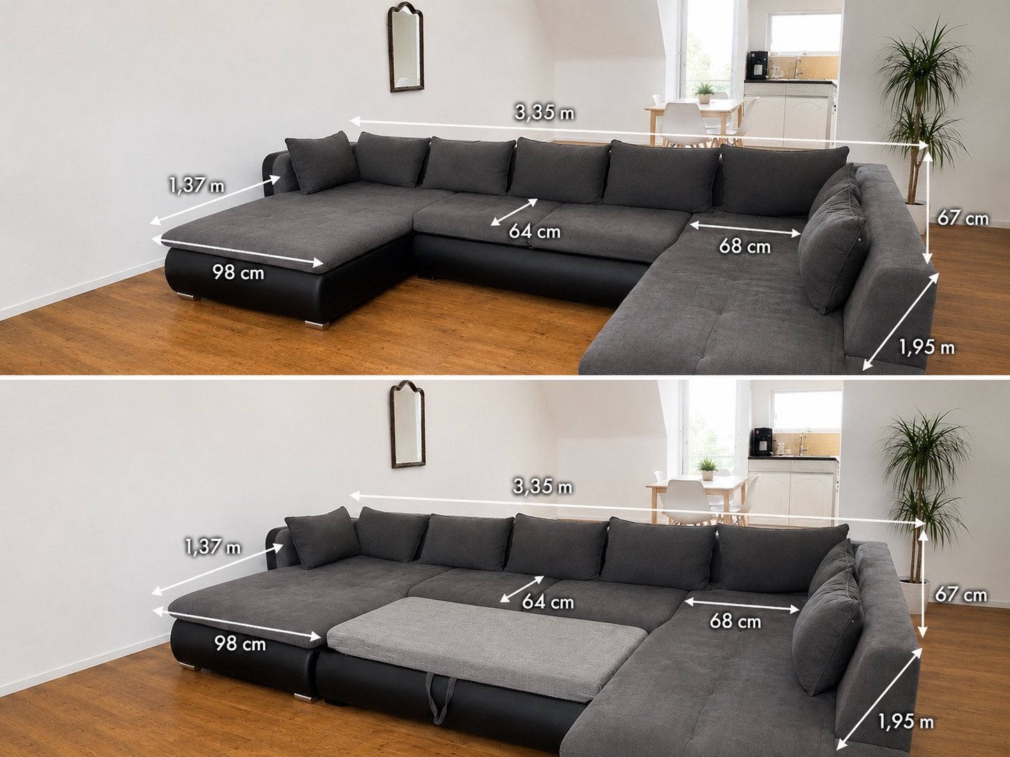 CANAPÉ XXL 3,35, Maison & Meubles, Canapés | Coins salons complets, Utilisé, Enlèvement