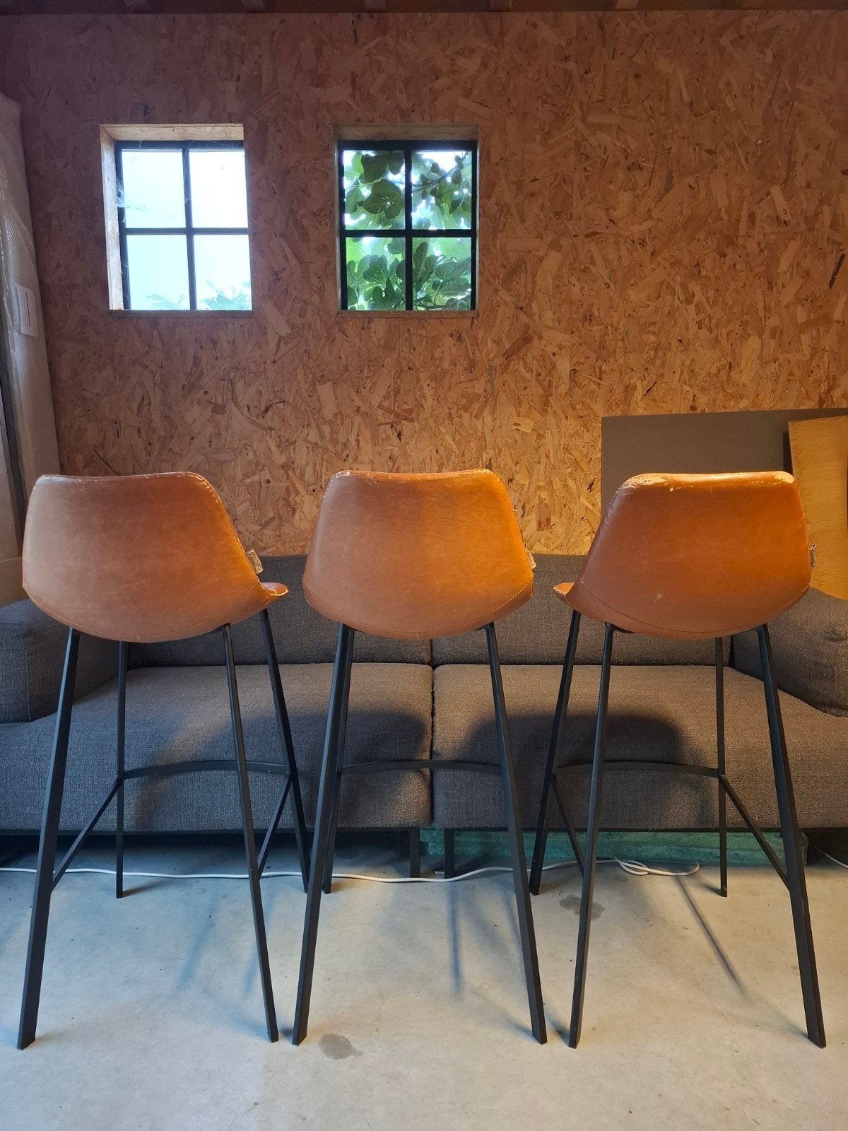 Hoge barkrukken (3 stuks), Huis en Inrichting, Ophalen, Met voetsteun, 90 cm of meer, 3 krukken