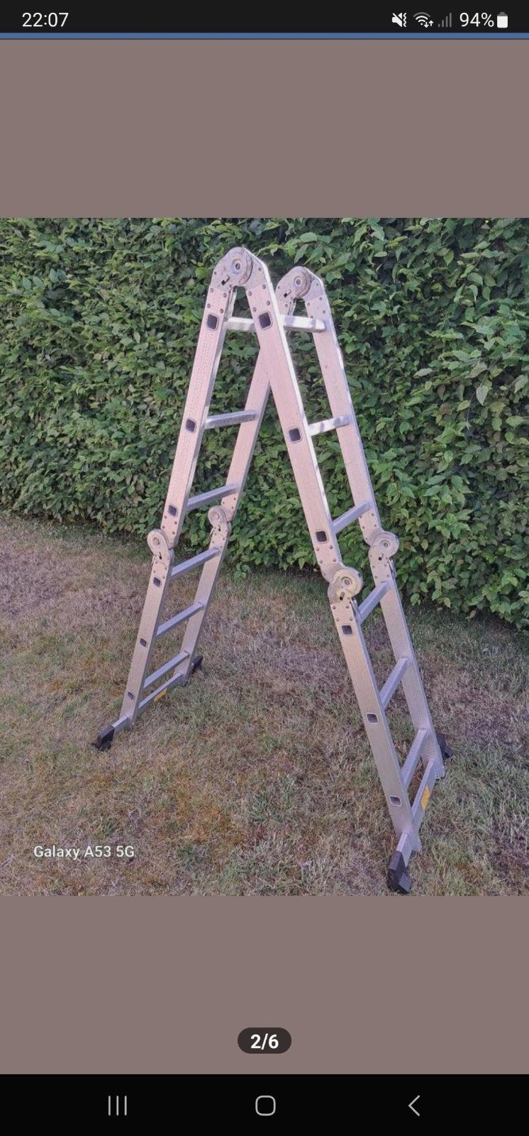 1x tredden trap in goede staat opbouwladder of platform, Ophalen of Verzenden, Ladder