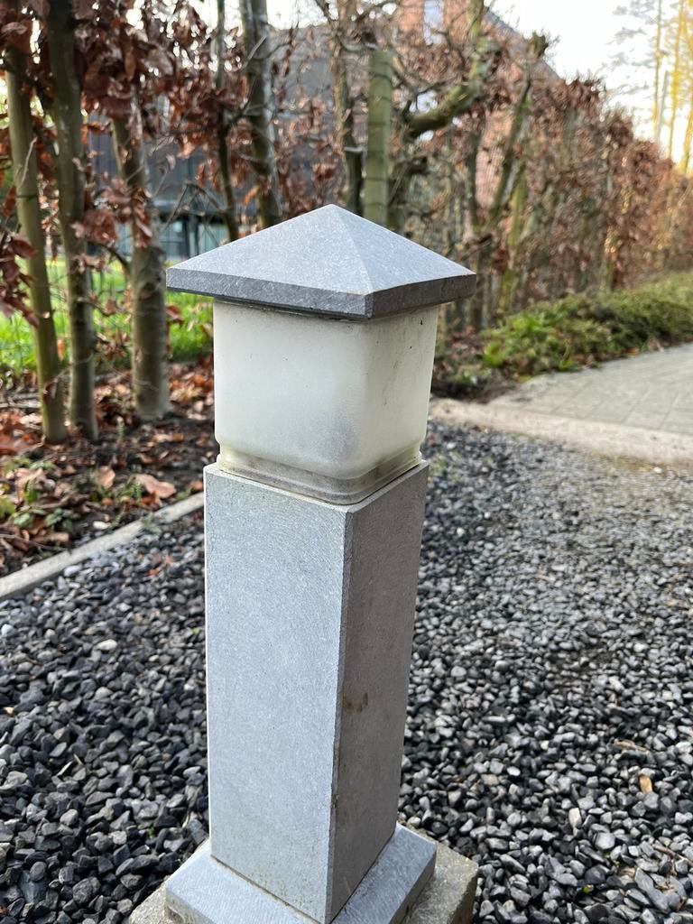 Tuinverlichting in blauwsteen, Ophalen, Zo goed als nieuw