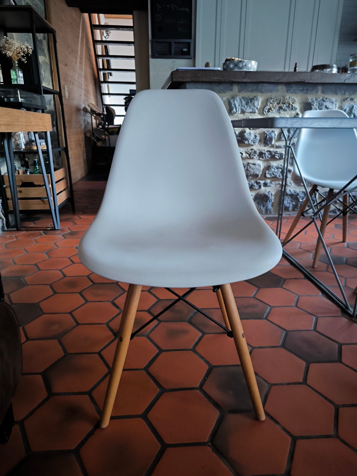 Chaises d'inspiration design Eames DSW, Enlèvement, Comme neuf, Blanc, Bois