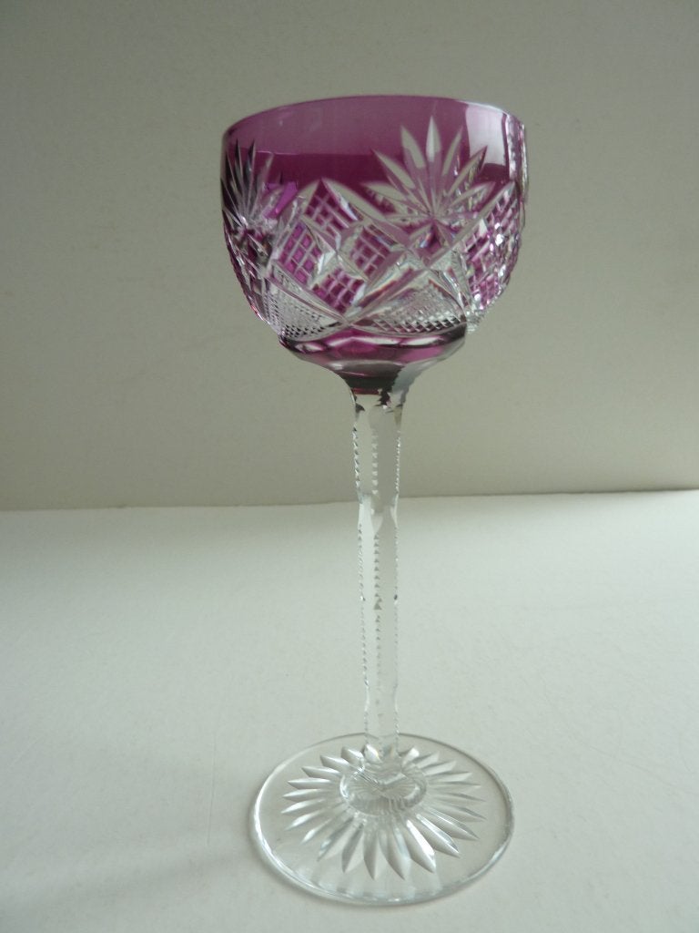 Verre à vin Val St Lambert (modèle Floréal), Antiquités & Art, Enlèvement ou Envoi