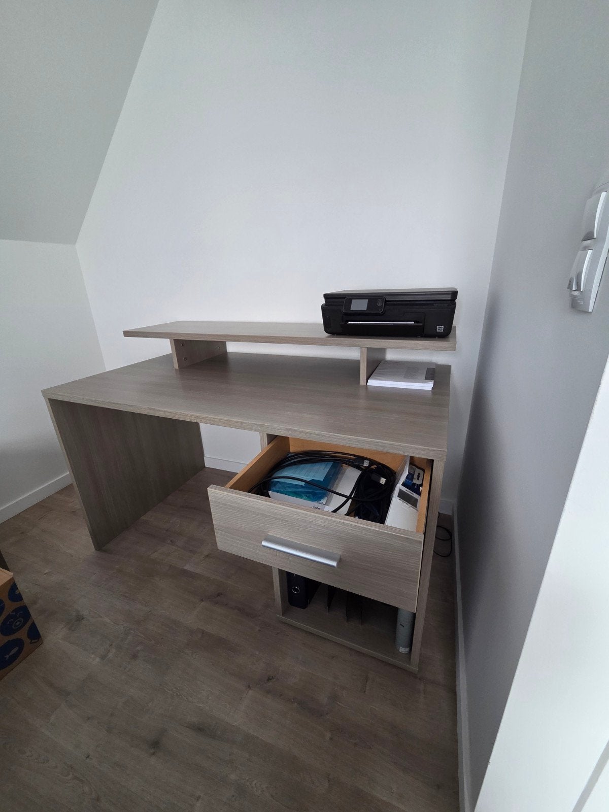 Chambre avec lit double et bureau, Enlèvement, Comme neuf, Queen size