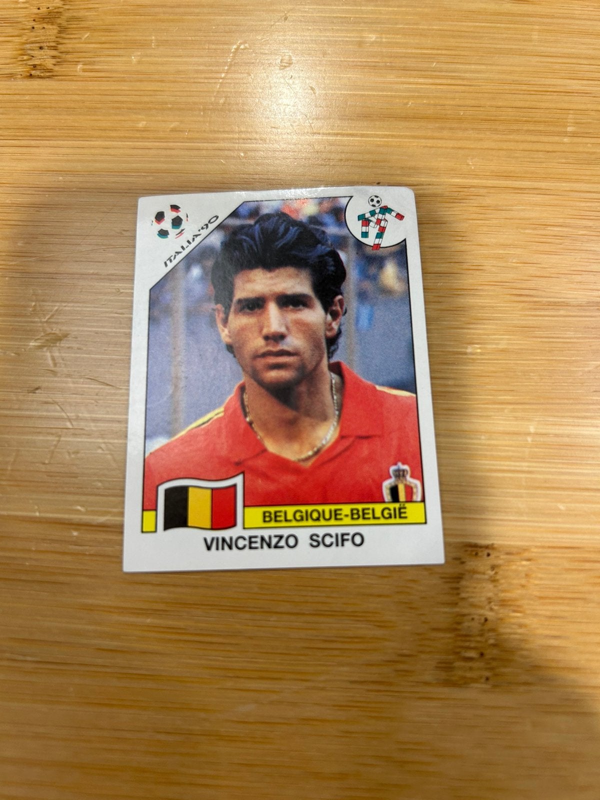 Panini WK 90 Scifo, Verzamelen, Ophalen of Verzenden, Zo goed als nieuw, Poster, Plaatje of Sticker