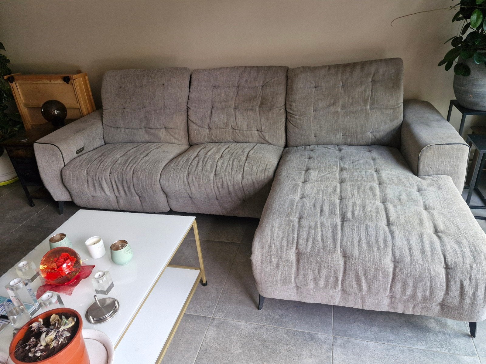 L-zetel met electrische relax., Ophalen