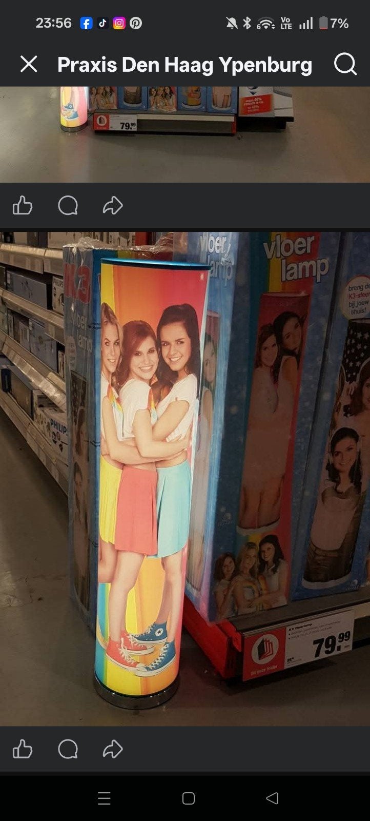 K3 vloerlamp afhalen Tielt-Winge, Ophalen, Gebruikt, 100 tot 150 cm