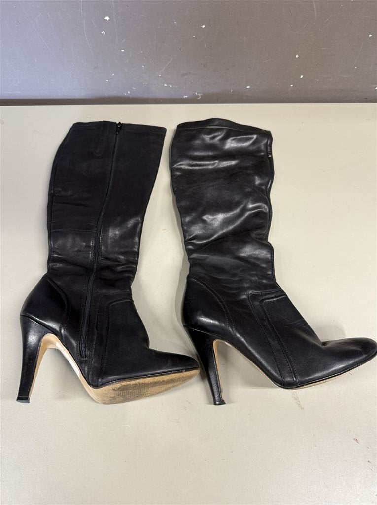 Dune leren laarzen maat 37 dames stiletto zwarte laarzen, Ophalen of Verzenden, Zo goed als nieuw