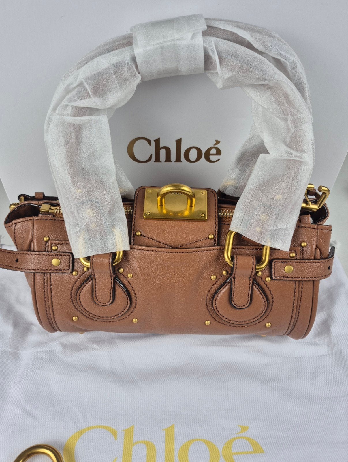 Chloé Paddington brun – Petit modèle avec les accessoires, Enlèvement ou Envoi, Brun, Cuir