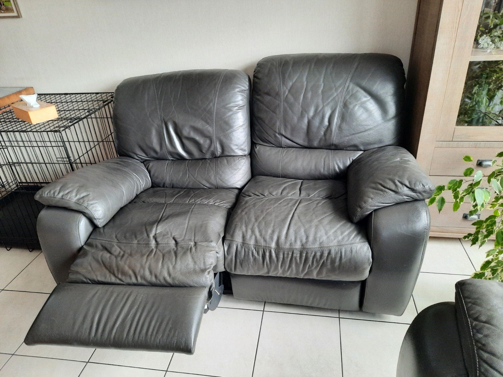 volledige salon, Ophalen, Gebruikt, Tweepersoons, Leer