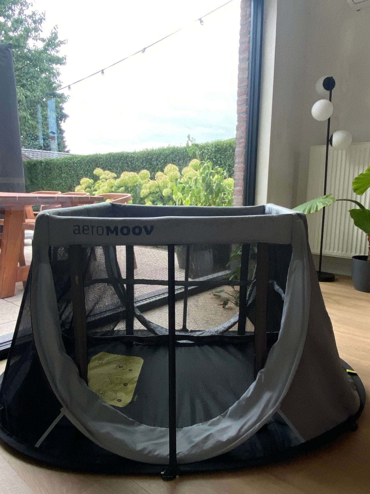 Aeromoov reisbed, Ophalen, Gebruikt