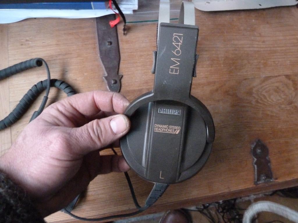 vintage Philips EM6421 stereo headphone, Ophalen, Zo goed als nieuw, Op oor (supra aural), Philips