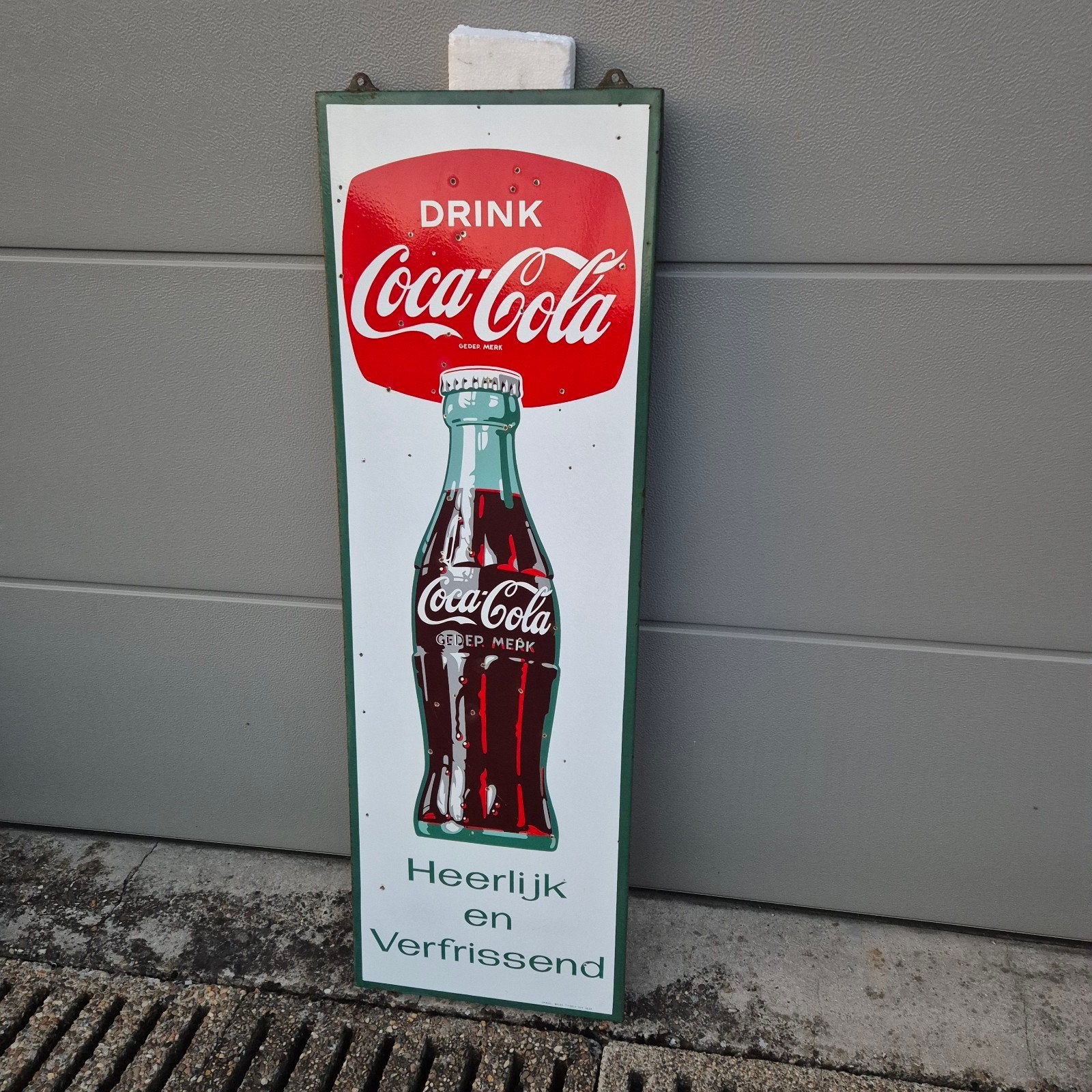 Coca cola emaille reclamebord., Ophalen, Reclamebord