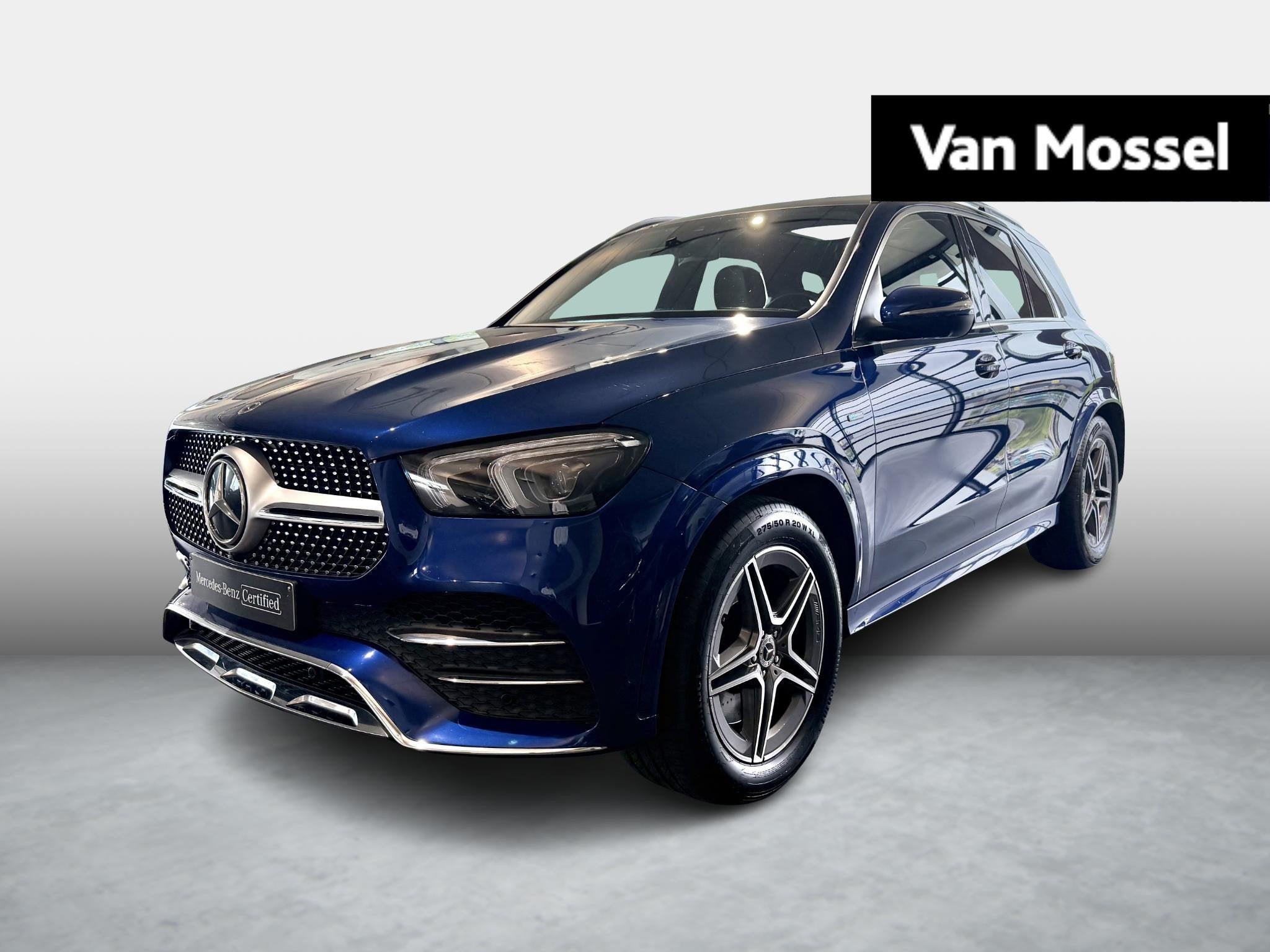 Mercedes-Benz GLE 350 e 4MATIC + AMG LINE + PANORAMISCH DAK, Auto's, Stof, Gebruikt, Blauw, GLE