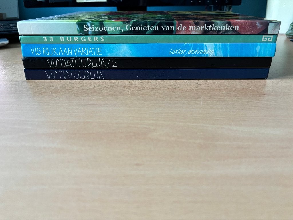 kookboeken 5 stuks, Boeken, Kookboeken, Vegetarisch, Zo goed als nieuw, Diversen, Europa