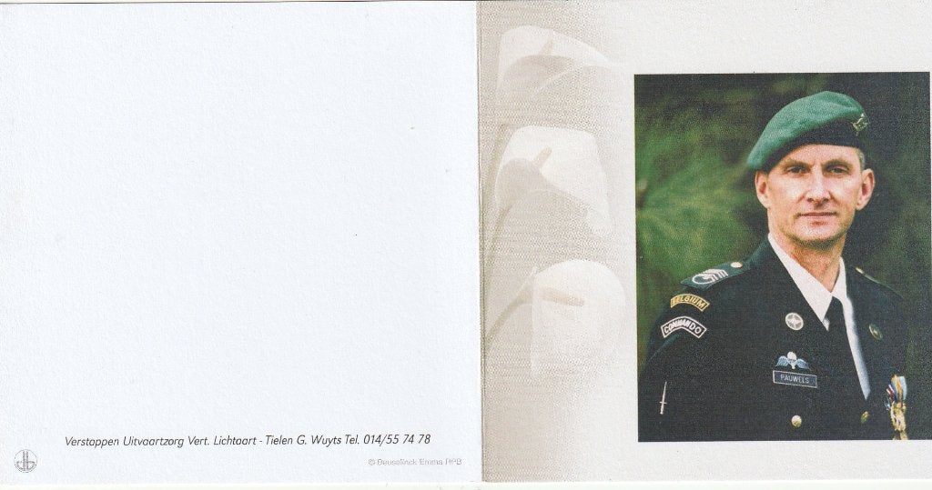 Adj Majoor Luc Pauwels Bevolen dienst Zuid Libanon 2007 Para, Verzamelen, Ophalen of Verzenden