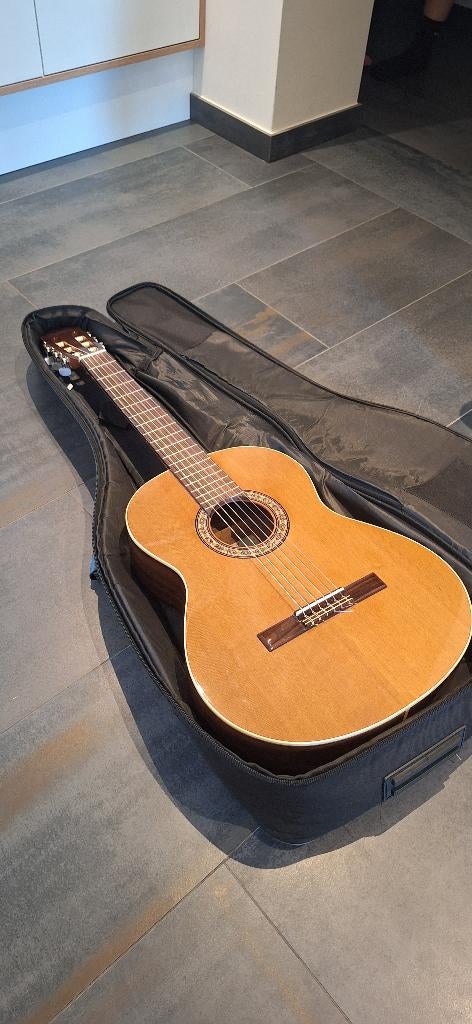Akoestische gitaar + tas, Musique & Instruments, Enlèvement, Utilisé, Guitare classique ou espagnole