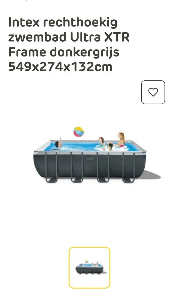 Intex zwembad, Tuin en Terras, Zwembaden, Ophalen, Gebruikt, Rechthoekig, Opzetzwembad