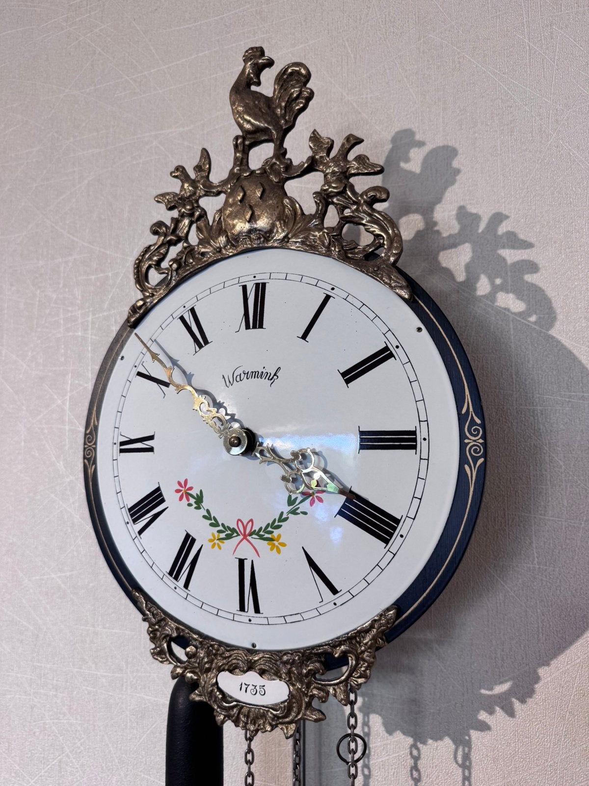 Klassieke mechanische wandklok, Enlèvement