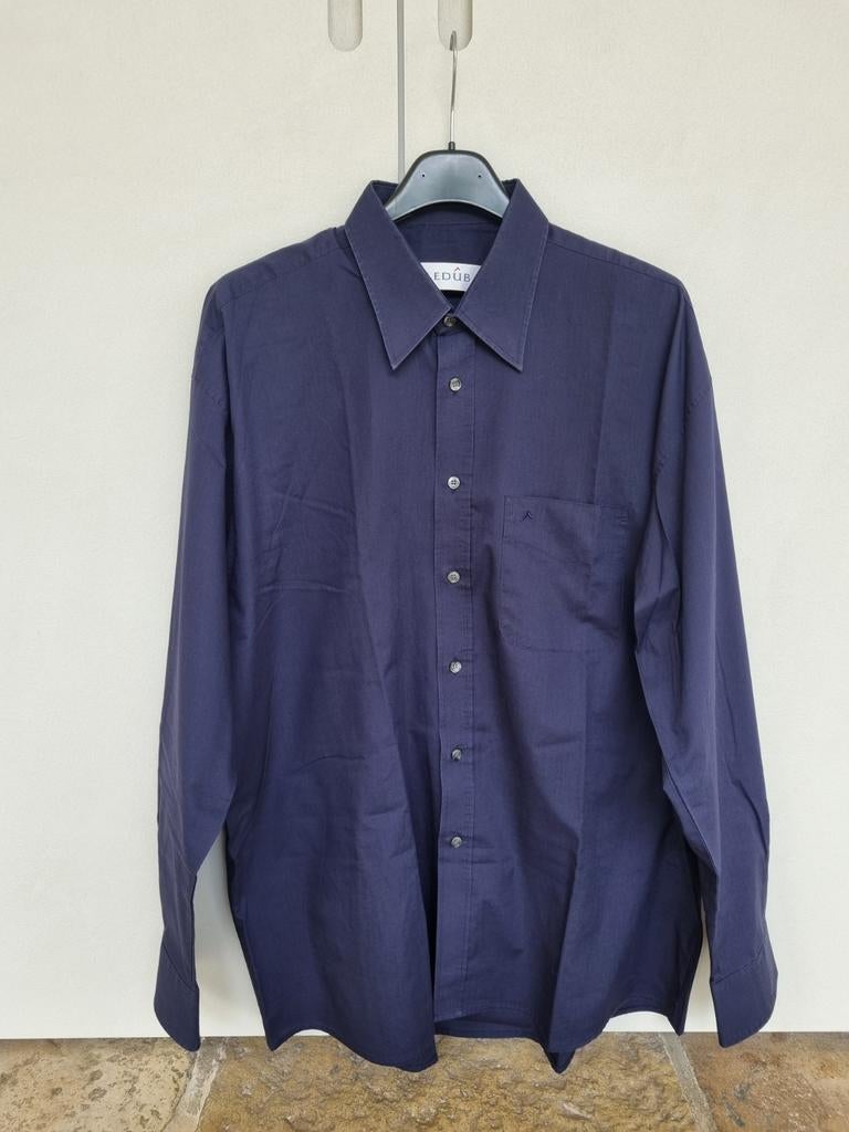 Chemise Ledûb bleu foncé taille 43, Vêtements | Hommes, Tour de cou 43/44 (XL), Enlèvement ou Envoi, Ledub, Comme neuf